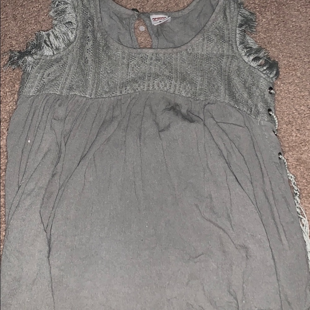 Green flowy shirt